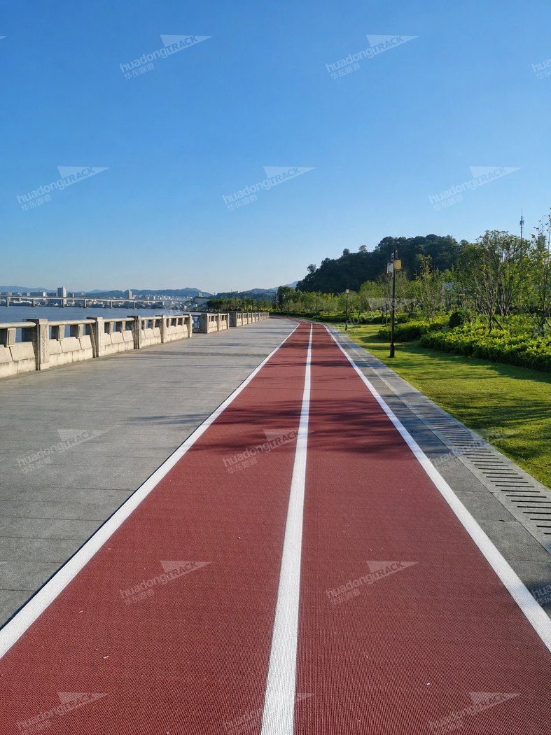 鹿城滨江红色健身步道